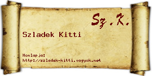 Szladek Kitti névjegykártya